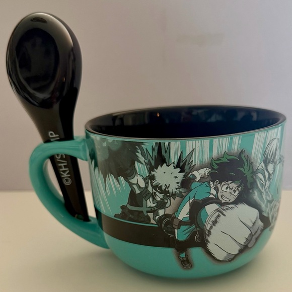 My Hero Academia 20oz Soup Mug & Spoon Set - Deku, Bakugo, Todoroki - Picture 7 of 10